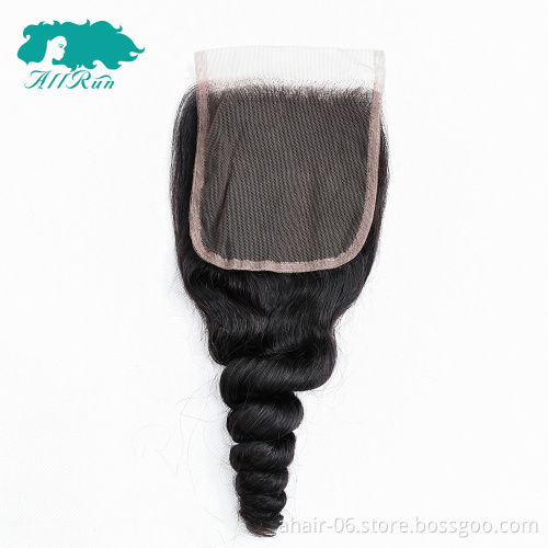wholesale malaysian raw wavi mink virgin hair brazilian bulk of human hair lace closure 4x4